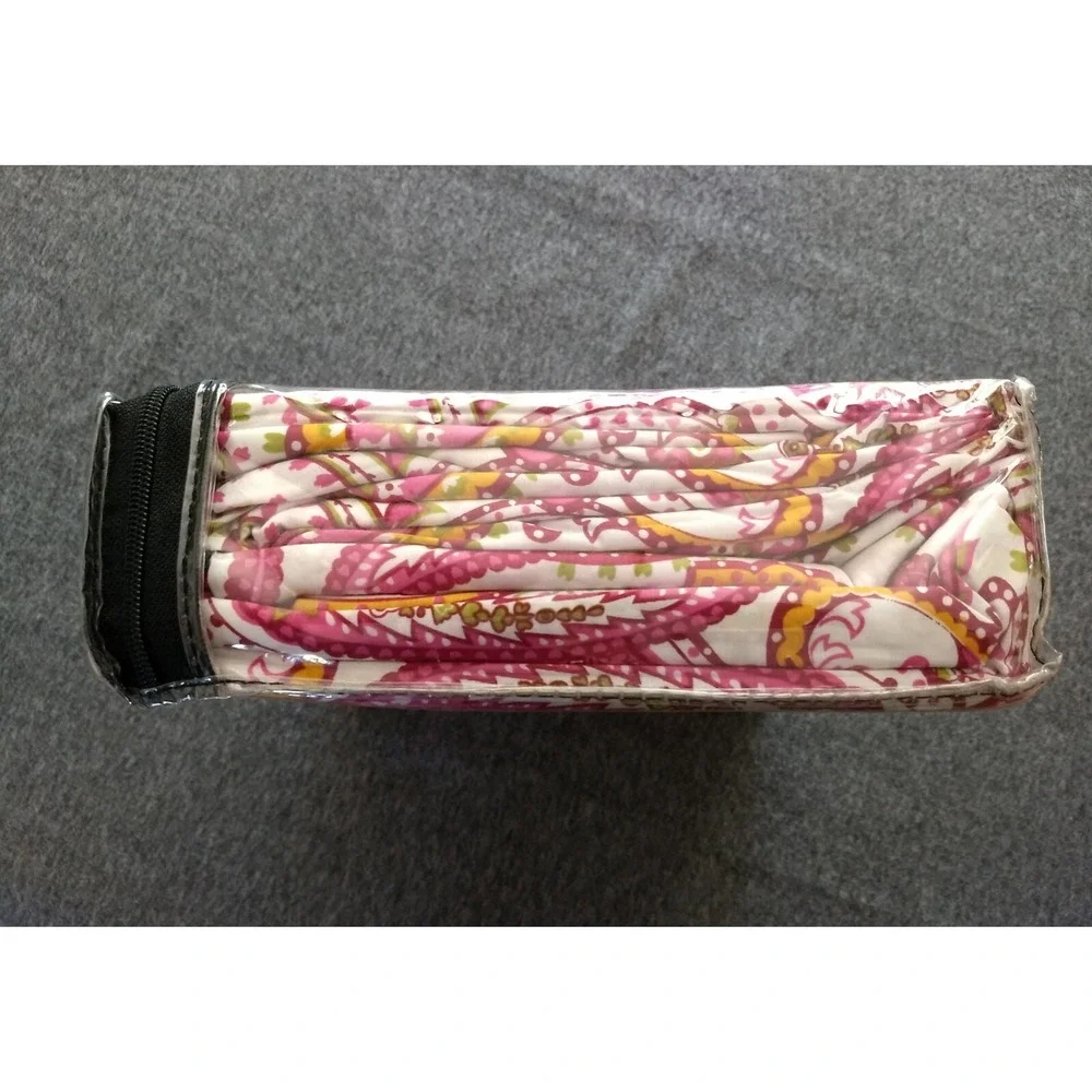 Attitude Paisley Duvet‎ Cover & Shams Set Full Queen 100% Cotton Pink White NIP